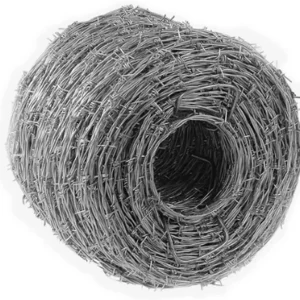 Nombre del producto: ROLLO DE ALAMBRE DE PUAS CAL.16 360MTS Categoría: Alambrón Atributos del producto: - Material: Acero - Color: Galvanizado (gris metálico) - Tamaño: 360 metros - Calibre: 16 - Forma: Rollo Detalles de diseño y componentes: - Estructura: Hilos retorcidos formando púa a intervalos regulares - Función: Usado para cercas de seguridad, protección de propiedades, y delimitar terrenos Texto visible: No se observa texto específico en la imagen. Diferenciadores o elementos técnicos: - Tipo de alambrón: Alambre de púa - Resistencia: Alta resistencia a la corrosión debido al galvanizado Uso y funcionalidad: - Ideal para el cercado de ganado y propiedades, proporcionado una barrera física efectiva.