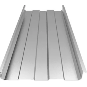 Nombre del producto: LAMINA KR-18 CAL 22 DE 2'x12m Categoría: Lamina Características del producto: - Material: Metal (probablemente acero galvanizado o aluminio) - Color: Plata - Tamaño: 2 pies de ancho x 12 metros de largo - Forma: Plana con canales o nervaduras para drenaje - Diseño: Superficie acanalada, ideal para aumentar la rigidez y resistencia - Componentes visibles: Bordes laterales que permiten la unión con otras láminas Funcionalidad: - Usos: Cobertura de techos, revestimiento de paredes, estructuras metálicas, protección contra la intemperie. Elementos diferenciadores: - Acabado liso que facilita el drenaje del agua - Diseño acanalado que proporciona soporte estructural adicional Texto visible: No se detecta texto legible en la imagen. Marca: No se identifica ningún logotipo o nombre de marca en la imagen.