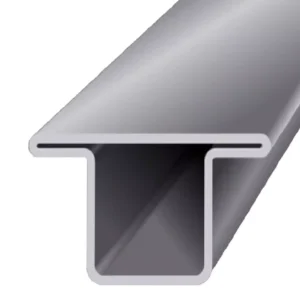 Nombre del producto: TUBULAR 101 CAL.18 Categoría: Perfil Atributos del producto: - Material: Acero o aleación metálica (inferido por el acabado). - Color: Gris (basado en la imagen). - Tamaño: No especificado en la imagen. - Forma: Tubular en forma "T". - Diseño: Diseño liso y uniforme, sin detalles decorativos visibles. - Componentes: Se presenta como un perfil tubular que puede encajar con otros componentes. Funcionalidad: Utilizado como soporte estructural en diversas aplicaciones, como la construcción o fabricación de muebles. Proporciona rigidez y soporte. Texto visible: No se pueden identificar etiquetas, instrucciones o marca en la imagen. Diferenciadores o elementos técnicos: - Conectores: Diseño de perfil que podría permitir una conexión con otros perfiles o estructuras. - Funcionalidad específica: Posible utilización en aplicaciones donde se requiera un canal o soporte. Marca: No se identifica en la imagen.