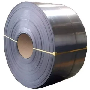Nombre del producto: ROLLO DE LAMINA CALIBRE 16 DE 5 1/4 Categoría: Lamina Atributos del producto: - Material: Acero (se infiere por el acabado brillante y la apariencia) - Color: Plateado/gris - Tamaño: Calibre 16; ancho de 5 1/4 pulgadas (específicos del calibre y tamaño no visibles) - Forma: Rolado (presentado en forma de bobina) - Diseño: Superficie lisa y uniforme Elementos técnicos/diferenciadores: - Acabado: Brillante - Tipo de uso: Material para construcción o manufactura (uso inferido, puede variar según la aplicación) Información adicional: - No se observa ninguna marca visible o texto identificador en la imagen. - No se aprecian conectores, botones u otros elementos técnicos adicionales. Funcionalidad: - Utilizado para aplicaciones industriales, en construcción o manufactura como material estructural o revestimiento.