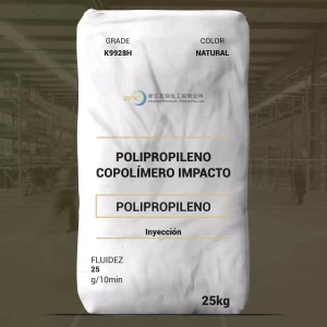 Nombre del producto: PP - IMPACTO - MFI25 - ZHEJIANG - K9928H Categoría: Polipropileno Brand: Zhejiang Petroleum and Chemical Co., Ltd Características del producto: - Material: Polipropileno copolímero de impacto - Color: Natural - Presentación: Bolsa de 25 kg - Fluidez: 25 g/10 min Uso y funcionalidad: - Aplicaciones: Partes de automóviles de alto impacto, electrodomésticos, partes de lavadoras. - Almacenamiento: Evitar la exposición directa a la luz solar y calor; temperatura de almacenamiento no debe exceder 50°C. Datos técnicos: - Grado: K9928H - Aplicación: Inyección - Propuestas de aplicación: Exterior en automóviles y artículos del hogar. - Validación: No aprobado para aplicaciones farmacéuticas o médicas. Advertencias: - No se garantiza la calidad bajo condiciones de almacenamiento inapropiadas. - Procesar dentro de los 6 meses posteriores a la entrega. Resumen: El polipropileno K9928H es un material versátil, ideal para accesorios automotrices y de hogar, con propiedades sobresalientes de resistencia al impacto y flujos óptimos para procesos de inyección.