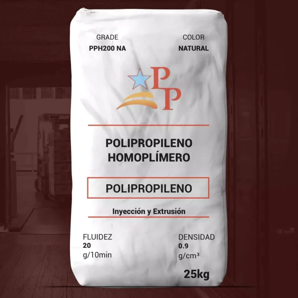 Nombre del producto: PP - HOPP - MFI20 - PINNACLE POLYMERS - PPH200 NA Categoría: Polipropileno Marca: Pinnacle Polymers Descripción del producto: Polipropileno Homopolímero Características: - Excelente Procesabilidad - Buena rigidez - Nucleado con antistat - Aceptable para contacto con alimentos Aplicaciones: - Artículos para el hogar - Tapas y cierres - Contenedores Estado del material: - Comercial: Activo - Disponibilidad: América del Norte Aditivos: - Antiestático - Agente nucleante Propiedades físicas: - Densidad: 0.900 g/cm³ (ASTM D1505) - Fluidez: 20 g/10 min (ASTM D1238) Propiedades mecánicas: - Resistencia a la tracción (yield): 37.2 MPa (ASTM D638) - Módulo de flexión: 1860 MPa (ASTM D790) Propiedades de impacto: - Impacto Izod no muestrado (23°C): 32 J/m (ASTM D256) Propiedades térmicas: - Temperatura de deflexión bajo carga (ASTM D648): 123 °C (0.45 MPa, no recocido) Notas: - Los datos mostrados son típicos y no deben interpretarse como especificaciones. - Los valores de rendimiento están basados en pruebas de muestras inyectadas de color natural. La pigmentación puede afectar ciertas propiedades. - La información proporcionada no está diseñada como garantía de ningún tipo. Capacidad del envase: 25 kg Color: Natural Fluidez: 20 g/10 min Densidad: 0.9 g/cm³