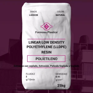 Nombre del producto: Formolene® L42022B Marca: Formosa Plastics Categoría: Polietileno Color: Natural Peso: 25 kg Descripción: Resina de polietileno de baja densidad lineal (LLDPE) para aplicaciones de extrusión de película. Propiedades físico-químicas: - Densidad: 0.91 g/cm³ - Fluidez: 2 g/10 min Aplicaciones sugeridas: - Extrusión con soplado - Película soplada y estirada Diferenciadores técnicos: - Diseño adecuado para filmación gracias a su alta resistencia y durabilidad en aplicaciones industriales. - Cumple con los requisitos de la FDA para uso seguro en contacto directo con alimentos. Instrucciones adicionales: Las propiedades pueden variar dependiendo de las condiciones operativas y paquetes de aditivos utilizados.