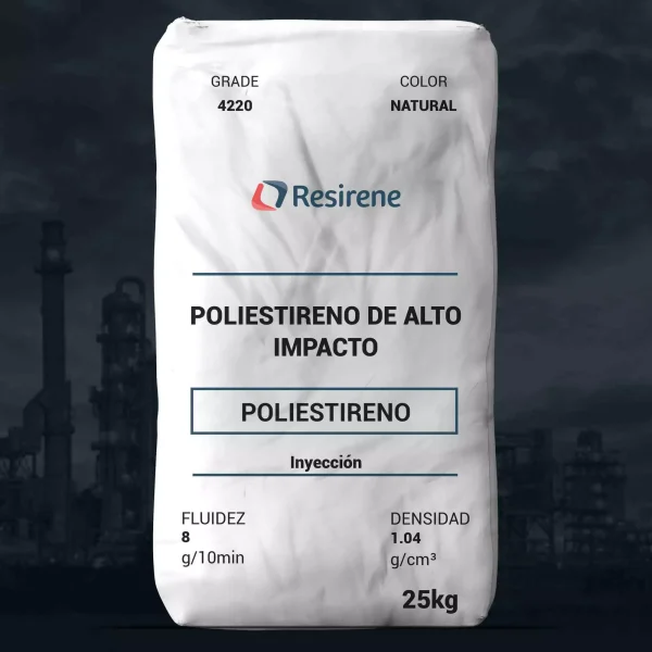 Nombre del producto: PS - MFI8 - RESIRENE - PS HIPS 4220 Categoría: Poliestireno Marca: Resirene Características del producto: - Material: Poliestireno de Alto Impacto (HIPS) - Color: Natural - Fluidez: 8 g/10 min - Densidad: 1.04 g/cm³ - Peso: 25 kg Aplicaciones: - Inyección - Artículos electrónicos - Impresoras - Juguetes Propiedades físicas y mecánicas: - Elongación al romperse: 50% - Resistencia a la tracción (ruptura): 2500 psi (17 MPa) - Módulo de tracción: 290 Kpsi (2000 MPa) - Impacto Izod notado (⅛ in - 3.175 mm): 2.0 ft-lbf/in (107 J/m) Condiciones de moldeo por inyección: - Temperaturas de la zona trasera: 190-200 °C (375-390 °F) - Temperaturas de la zona central: 200-210 °C (390-410 °F) - Temperaturas de la zona frontal: 210-220 °C (410-430 °F) - Temperaturas de la boquilla: 220-230 °C (430-445 °F) Advertencias: - La combustión de este material puede causar vapores y gases peligrosos. - El calentamiento excesivo o el tiempo prolongado de residencia pueden causar degradación o amarillamiento. Nota: La información proporcionada es indicativa y no garantiza resultados específicos.