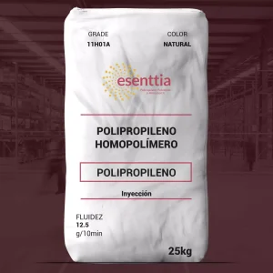 Nombre del producto: PP - HOPP - MFI12.5 - ESENTTIA - 11H01A Categoría: Polipropileno Marca: Esenttia Color: Natural Tamaño: 25 kg Familia: Homopolímero Uso: Inyección de artículos rígidos y tapas Características: - Polipropileno homopolímero - Fluidez: 12.5 g/10 min Propiedades destacadas: - Ideal para inyección de artículos de propósito general - Buen balance entre rigidez e impacto - Contiene aditivo antiestático Limitaciones: - No apto para aplicaciones médicas - Cumplimiento regulatorio necesario para contacto con alimentos Consideraciones: Los valores indicados son referenciales y no garantizan especificaciones. Se recomienda verificar la documentación técnica periódicamente.