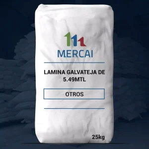 Nombre del producto: LAMINA GALVATEJA DE 5.49MTL Categoría: Lamina Marca: MERCAI Peso: 25 kg Dimensiones: 5.49 m (largo) Otros atributos: - Material: Galvanejado - Uso: Estructural, techado - Funcionalidad: Protección contra la corrosión, revestimiento - Diseño: Cortes rectos, adaptable a diversas estructuras Texto visible: - LAMINA GALVATEJA DE 5.49MTL - MERCAI - 25 kg - OTROS Diferenciadores tecnicos: - Composición resistente y duradera - Aislamiento térmico (inferido) - Superficie lisa (inferida) Este análisis proporciona una base sólida para la descripción y venta del producto en plataformas de e-commerce.