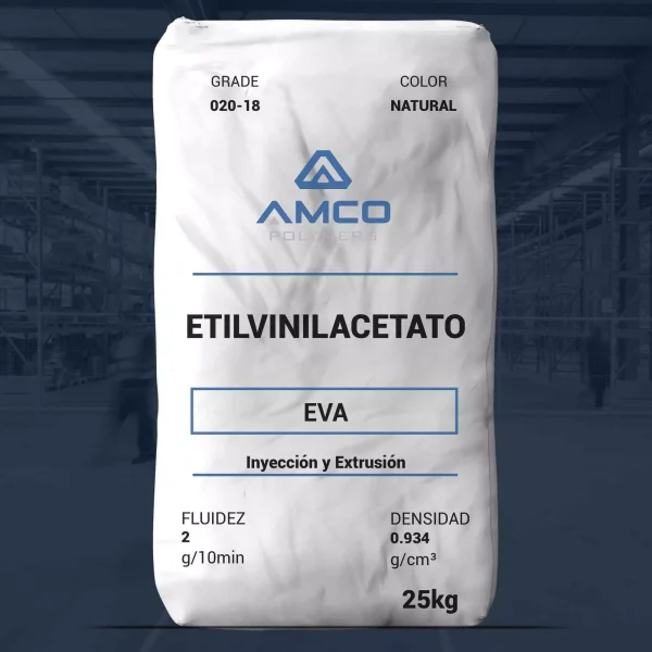 Nombre del producto: EVA - MFI2 - AMCO - PRIMATOP EVA 020-18 Categoría: Etileno Acetato de Vinilo Marca: AMCO Polymers Características del producto: - Material: Copolímero - Color: Natural - Tamaño: 25 kg - Fluidez: 2 g/10 min - Densidad: 0.934 g/cm³ Usos: - Inyección - Extrusión - Compounding Agencias y Normativas: - Aceptable para contacto con alimentos - Cumple con FDA 21 CFR 177.1520 Propiedades Típicas: - Contenido de Acetato de Vinilo: 18.0% - Dureza Durométrica: 76 Shore A - Punto de Ablandamiento Vicat: 60 °C Información adicional: - No se considera como especificaciones; los usuarios deben realizar pruebas para determinar la seguridad y adecuación del producto para su uso previsto. Disclaimer del fabricante: Bamberger Amco Polymers no es el fabricante del producto y no asume responsabilidad por la información proporcionada.