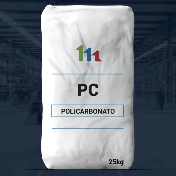 Nombre del producto: GENERIC POLYCARBONATE PLACEHOLDER Categoría: Policarbonato Atributos del producto: - Material: Policarbonato - Color: Blanco (almacenado en saco) - Tamaño: 25 kg (peso del saco) - Diseño: Saco de polipropileno, con etiquetas visibles Detalles visibles: - Texto en la etiqueta: "PC" y "POLICARBONATO" - Capacidad: 25 kg Diferenciadores o elementos técnicos: - Etiquetas que indican el tipo de material (policarbonato) - Peso claramente indicado Funcionalidad e uso: - Utilizado en aplicaciones que requieren un material resistente y ligero, común en la construcción y manufactura. Marca del producto: 111