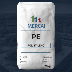 Nombre del producto: PP - RANDOM - MFI12 - MERCAI - RC5512 Categoría: Polipropileno Atributos del producto: - Material: Polipropileno - Marca: MERCAI - Capacidad: 25 kg - Fluidez: 55 g/10 min Detalles visuales: - Color: Blanco - Diseño: Bolsa con inscripción clara Diferenciadores: - Indicación de fluidez, relevante para aplicaciones técnicas. Uso y funcionalidad: - Material generalmente utilizado en aplicaciones de inyección y extrusión, indicado para procesos industriales. Transcripción de texto visible: - "PP POLIPROPILENO" - "FLUIDEZ 55 g/10min" - "25kg"