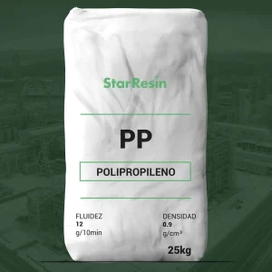 Nombre del producto: RCoPP 12900 Categoría: Polipropileno Atributos del producto: - Material: Polipropileno (PP) - Marca: StarResin - Tamaño: 25 kg - Fluidez: 12 g/10min - Densidad: 0.9 g/cm³ Detalles funcionales: - Uso: Comúnmente utilizado en procesos de fabricación y producción de plásticos. - Funcionalidad: Proporciona propiedades mecánicas adecuadas para diversas aplicaciones industriales.