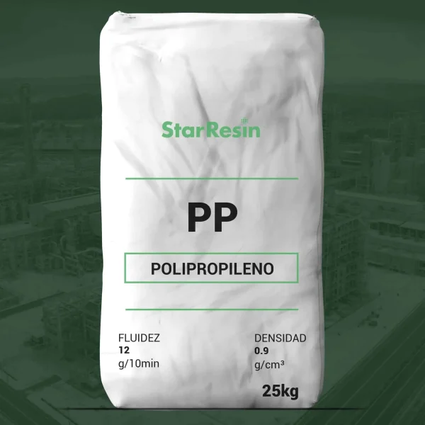 Nombre del producto: RCoPP 12900 Categoría: Polipropileno Atributos del producto: - Material: Polipropileno (PP) - Marca: StarResin - Tamaño: 25 kg - Fluidez: 12 g/10min - Densidad: 0.9 g/cm³ Detalles funcionales: - Uso: Comúnmente utilizado en procesos de fabricación y producción de plásticos. - Funcionalidad: Proporciona propiedades mecánicas adecuadas para diversas aplicaciones industriales.