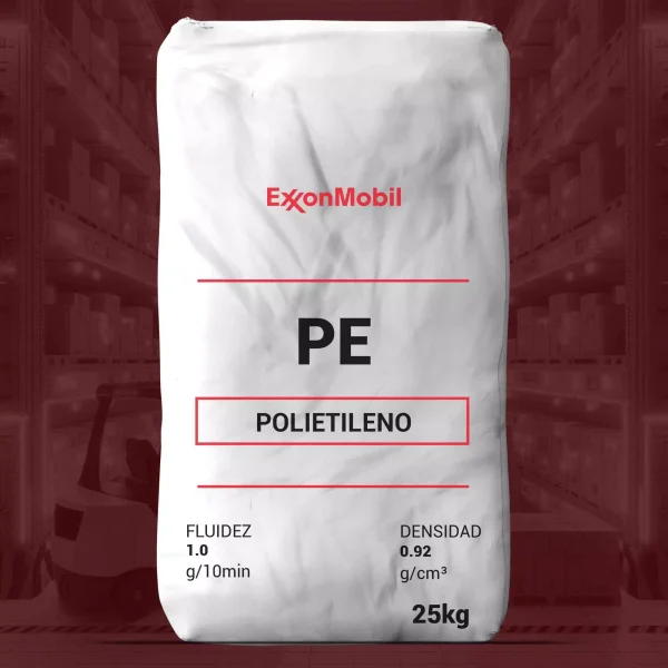 Nombre del producto: PE-Enable 2010 RA-EXXONMOBIL Categoría: Polietileno Marca: ExxonMobil Peso: 25 kg Fluidez: 1.0 g/10 min Densidad: 0.92 g/cm³ Características del producto: - Material: Polietileno (PE) - Propiedades técnicas: - Densidad: 0.920 g/cm³ - Fluidez: 1.0 g/10 min Funcionamiento y aplicaciones: - Usos comunes: Agricultural Film, Blown Film, Food Packaging, Heavy Duty Bags, entre otros. - No contiene aditivos como antiblok o deslizante, pero incluye estabilizador térmico. Información adicional: - Producto destinado a aplicaciones en la industria, no para uso médico. - Para detalles de cumplimiento en aplicaciones de contacto con alimentos, se sugiere contactar al representante de servicio al cliente de ExxonMobil.