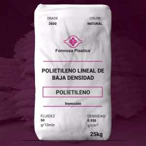 Nombre del producto: Formolene LJ2650B Categoría: Polietileno Atributos del producto: - Material: Polietileno lineal de baja densidad (LLDPE) - Color: Natural - Tamaño: 25 kg Detalles técnicos: - Fluidez: 50 g/10 min - Densidad: 0.926 g/cm³ Uso y funcionalidad: - Aplicaciones sugeridas: - Inyección en productos como envases, tapas y artículos de menaje - Herramientas para exteriores y eléctricas Características diferenciadoras: - Ofrece un equilibrio excelente de fluidez y resistencia - Diseñado específicamente para aplicaciones de moldeo por inyección Marca: Formosa Plastics