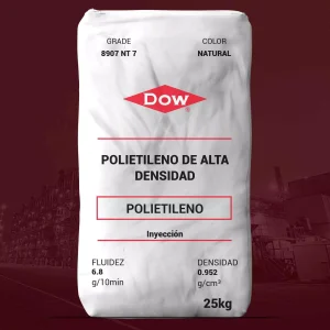 Nombre del producto: PE-HDPE DMDA 8907 NT 7-DOW Categoría: Polietileno Marca: Dow Características del producto: - Material: Polietileno de alta densidad (HDPE) - Color: Natural - Tamaño: 25 kg - Fluidez: 6.8 g/10 min - Densidad: 0.952 g/cm³ - Aplicación: Moldeo por inyección Usos: - Para cubos y otros recipientes de transporte moldeados por inyección Propiedades destacadas: - Excelente resistencia al impacto - Resistencia al resquebrajamiento bajo tensión - Procesabilidad adecuada para moldeadores Regulaciones: - Cumple con U.S. FDA 21 CFR 177.1520 (c) 3.2a - Cumple con Canadian HPFB No Objection (With Limitations) - Cumple con EU, No 10/2011 Especificaciones adicionales: - Se sugiere realizar ensayos adicionales para confirmar resultados.