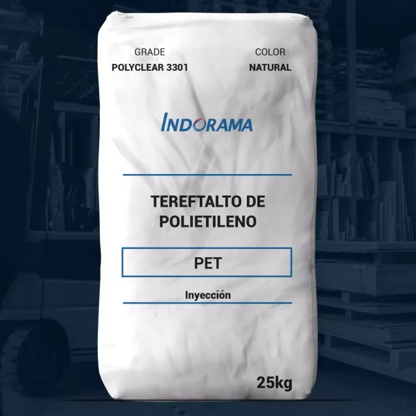 Nombre del producto: PET - MFI0.9 - INDORAMA - POLYCLEAR 3301 Categoría: Tereftalato de Polietileno Marca: INDORAMA Color: Natural Peso: 25 kg Uso: Inyección Características técnicas: - Material: PET (Tereftalato de Polietileno) - Aplicaciones: Ideal para moldeo por inyección, con bajo contenido de acetaldehído - Propiedades: Ligero, irrompible, no tóxico, reciclable - Transparencia y brillo superiores - Estabilidad en el uso alimentario - Cumple con normativas FDA Propiedades específicas: - Viscosidad intrínseca: 0.74 dl/g (± 0.02) - Contenido de acetaldehído: 0.6 ppm (Máx. 1.0) - Cristalinidad: 53% (Mín. 50) - Contenido de humedad: 0.15% (Máx. 0.3) - Densidad: 1.398 g/cm³ (Mín. 1.394) - Densidad a granel: 0.90 g/cm³ (± 0.05) - Tamaño de chip: 80 No/g (± 15) - Punto de fusión: 248 °C (Máx.) - Chips amarillos: 9 No/125 g (Máx.) - Fines: 0.05% (Máx.) Nota: La información proporcionada es precisa hasta donde se sabe. La responsabilidad del rendimiento del producto recae en el cliente en función de su aplicación.