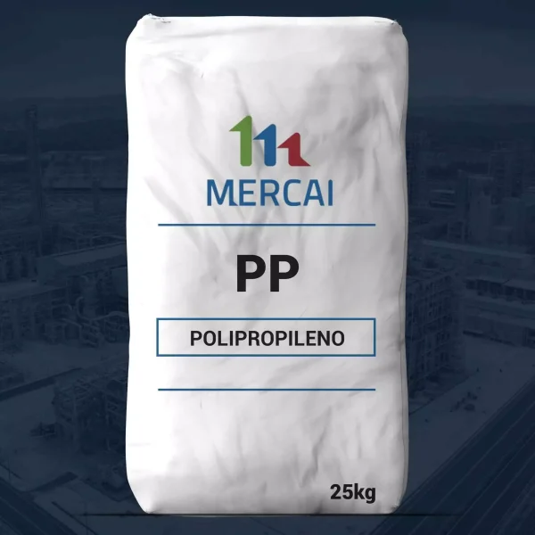Nombre del producto: PP - COPP - MFI2-4 - MERCAI - FUERA DE GRADO Categoría: Polipropileno Atributos del producto: - Material: Polipropileno - Marca: MERCAI - Peso: 25 kg Detalles visuales: - Color: Blanco - Diseño: Bolsa sellada Funcionalidad: - Uso: Material plástico para diversas aplicaciones industriales y comerciales. Diferenciadores técnicos: - Tipos de polipropileno: PP - COPP - MFI2-4 Texto visible: - "PP" - "POLIPROPILENO" - "25kg"