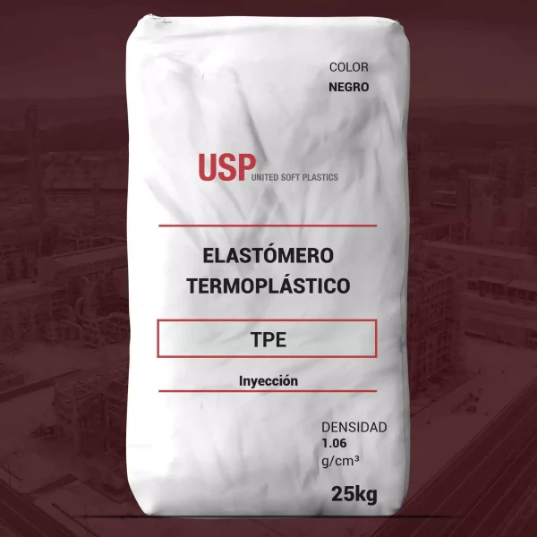 Nombre del producto: UNISOFT STANDARD™ ST-74A-BK-4-14OS Categoría: Elastómero Termoplástico (TPE) Color: Negro Densidad: 1.06 g/cm³ Peso: 25 kg Tipo de aplicación: Inyección Características: - Compuesto basado en copolímero de estireno-etileno/butadieno. - Excelente procesabilidad y resistencia a la intemperie. - Adhesión a polipropileno. Usos: - Inyección de moldes y extrusión. - Aplicaciones en industrias automotriz, electrónica e industrial. Propiedades mecánicas: - Dureza Shore: 74 A - Resistencia a la tracción: 850 psi (5.9 MPa) - Elongación al romper: 350% Recomendaciones de procesamiento: - Preferiblemente usar máquina de inyección de 2 componentes. - Purga antes y después del uso. - No es higroscópico, secado solo si se almacenó en humedad. Propiedades de contracción: - Valores de contracción entre 1.1-1.8%. - Comportamiento anisotrópico en la dirección de flujo. Propiedades reológicas: - Viscosidad dependiente de la tasa de corte. Temperaturas de moldeo: - Zona 1 (trasera): 330°F - 370°F (165°C - 190°C) - Zona 2 (delantera): 370°F - 410°F (190°C - 210°C) - Zona 3 (boquilla): 410°F - 435°F (210°C - 225°C) - Molde: 850°F - 1500°F (300°C - 650°C) Marca: UNITED SOFT PLASTICS, INC.