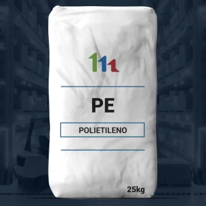Nombre del producto: GENERIC POLYETHYLENE PLACEHOLDER Categoría: Polietileno Atributos del producto: - Material: Polietileno (PE) - Color: Blanco - Tamaño: 25 kg (capacidad) - Forma: Saco Detalles visibles: - Marca: 111 (visible en el diseño) - Etiquetas: "PE" y "POLIETILENO" claramente impresas en el envase. Funcionalidad: - Utilizado como material de base para múltiples aplicaciones industriales y de empaquetado. Diferenciadores técnicos: - Tipo de polietileno: no especificado, pero el "PE" sugiere que es polietileno de alta o baja densidad. - Presentación: Saco de tamaño estándar para distribución y almacenamiento. Uso: - Ideal para la industria de plásticos, construcción, o como material de embalaje. No se observan conectores ni botones en la imagen. Información adicional no visible en la imagen.