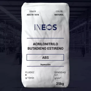 Nombre del producto: ABS HI-10 N Marca: INEOS Categoría: Acrilonitrilo Butadieno Estireno (ABS) Color: Natural Grado: ABS HI-10 N Peso: 25 kg Fluidez: 8 g/10 min Densidad: 1.7 g/cm³ Uso: Inyección Características adicionales: - Ideal para aplicaciones de inyección. - Proporciona alta resistencia al impacto. - Es adecuado para procesos que requieren eficiencia en el flujo. Notas de seguridad: Manejar en ambientes ventilados, observar las concentraciones permitidas para los componentes químicos.