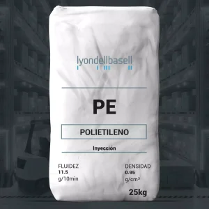 Nombre del producto: PE - HDPE - MFI11.5 - LYONDELLBASELL - PETROTHENE LP510034 Categoría: Polietileno Marca: LyondellBasell Información del producto: - Fluidez: 11.5 g/10 min - Densidad: 0.95 g/cm³ - Peso: 25 kg Uso y funcionalidad: - Aplicaciones: Inyección, embalaje industrial, fabricación de partes estructurales, fabricación de envases rígidos. Atributos y propiedades técnicas: - Resistencia alta al agrietamiento por estrés ambiental (ESCR). - Alta densidad de polietileno. - Procesamiento: Moldeo por extrusión, extrusión de lámina y perfil. Diferenciadores: - Excelente resistencia al impacto. - Adecuado para la fabricación de productos duraderos mediante moldeo por soplado de piezas grandes y extrusión de láminas. Consideraciones: - Requiere evaluación de uso específico para recomendaciones óptimas de procesamiento. - Mantener cumplimiento regulatorio reflejado en el boletín de gestión del producto y la hoja de datos de seguridad.