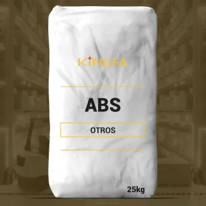 Nombre del producto: ABS MFI 10 - King FA HP-126 HI Categoría: Otros Atributos del producto: - **Material**: ABS (Acrilonitrilo Butadieno Estireno) - **Marca**: KINGFA - **Capacidad/Peso**: 25 kg - **Color**: Blanco (empaquetado) - **Tamaño**: No especificado, pero consistente con empaques de 25 kg. - **Forma**: Saco - **Diseño**: Saco con etiqueta visible Texto visible en el empaque: - "ABS" - "OTROS" - "25 kg" - "KINGFA" Diferenciadores y elementos técnicos: - Tipo de material indicado (ABS) que sugiere usos en plásticos de ingeniería. - Saco de 25 kg, lo que puede ser un indicador de usos industriales o comerciales. Funcionalidad: El producto es un material plásticos utilizado en diversas aplicaciones, destacando su uso en fabricación y manufactura. Es ideal para la producción de piezas moldeadas y componentes en diversas industrias.