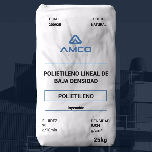 Nombre del producto: PE - LLDPE - MFI20 - AMCO - PRIMATOP L200925 Categoría: Polietileno Marca: Amco Polymers Características del producto: - Material: Polietileno lineal de baja densidad (LLDPE) - Color: Natural - Presentación: Bolsa de 25 kg Propiedades físicas: - Fluidez: 20 g/10 min - Densidad: 0.924 g/cm³ Usos: - Caps - Closures - Compounding Método de procesamiento: - Inyección Cumplimiento normativo: - Aceptable para contacto con alimentos - Cumple con FDA 21 CFR 177.1520 Calificaciones de agencia: - Estatus comercial: Activo - Disponibilidad: América del Norte Notas: - Se recomienda realizar pruebas representativas para determinar la seguridad y la idoneidad del producto para su uso previsto.