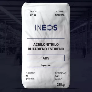 Nombre del producto: ABS - MFI35 - INEOS - GP-35 Categoría: Acrilonitrilo Butadieno Estireno (ABS) Marca: INEOS Descripción: Material para inyección, clasificación de fluidez GP-35, color natural. Características: - Fluidez: 35 g/10 min - Densidad: 1.04 g/cm³ - Formato de suministro: Bolsa de 25 kg - Aplicaciones: Moldes de inyección, componentes delgados, productos de consumo, juguetes, componentes automotrices. Especificaciones: - Grado: GP-35 - Color: Natural Contacto: - Email: INSTY.infopoint.emea@ineos.com - Sitio web: www.ineos-styrolution.com