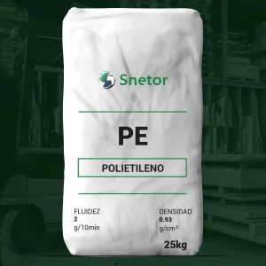 Nombre del producto: PE- LLDPE MFI 2 Buteno - Snetor (Sin aditivos) Categoría: Polietileno Brand: Snetor Atributos del producto: - Material: Polietileno (PE) - Color: Blanco (o bolsa sin color) - Tamaño/Capacidad: 25 kg - Fluidez: 2 g/10 min - Densidad: 0.93 g/cm³ Detalles técnicos: - No contiene aditivos. - Aplicaciones posibles según la naturaleza del polietileno. Características destacadas: - Producto para uso industrial. - Alta fluidez y densidad adecuada para diversas aplicaciones. Interpretación de uso y funcionalidad: - Diseñado para aplicaciones que requieran polietileno de baja densidad con propiedades específicas. Texto visible: - "Snetor" - "PE" - "POLIETILENO" - "FLUIDEZ 2 g/10min" - "DENSIDAD 0.93 g/cm³" - "25kg"