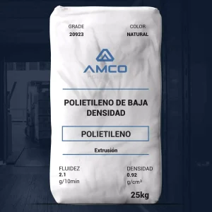 Nombre del producto: PE - LDPE - MFI2.1 - AMCO - PRIMATOP 020923 Categoría: Polietileno Marca: Amco Polymers Estado del material: Comercial - Activo Disponibilidad: América del Norte Usos: Film, Espuma, Perfiles Método de procesamiento: Extrusión de Film, Extrusión de Perfiles Calificaciones de la agencia: FDA 21 CFR 177.1520(c) 3.2a Propiedades físicas: - Densidad: 0.920 g/cm³ (ASTM D1505) - Fluidez (Melt Mass-Flow Rate): 2.1 g/10 min a 190°C y 2.16 kg (ASTM D1238) Propiedades de películas: - Resistencia al desgarro Elmendorf - MD (32 µm): 180 g (ASTM D1922) - Resistencia al desgarro Elmendorf - TD (32 µm): 120 g (ASTM D1922) Propiedades ópticas: - Brillo (60°): 85 (ASTM D2457) - Haze: 9.00% (ASTM D1003) Detalles visuales del envase: - Color: Natural - Capacidad: 25 kg - Texto visible: "POLIETILENO DE BAJA DENSIDAD", "FLUIDEZ", "DENSIDAD", "Extrusión" Notas: Estas propiedades son típicas y no deben considerarse especificaciones. Advertencia: La información técnica se proporciona sin garantía de fiabilidad.