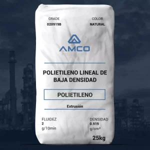 Nombre del producto: PE - HDPE - MFI2 - AMCO - PRIMATOP 020919B Categoría: Polietileno Marca: Amco Polymers **Características** - Material: Polietileno lineal de baja densidad (LLDPE) - Color: Natural - Disponibilidad: América del Norte - Aceptable para contacto con alimentos - Comonomero de buteno - Alta tenacidad **Usos** - Mezclas - Películas - Perfiles **Métodos de procesamiento** - Extrusión de película - Extrusión de perfil **Propiedades del producto** - Densidad: 0.919 g/cm³ (ASTM D1505) - Fluidez (MFR) a 190°C/2.16 kg: 2.0 g/10 min (ASTM D1238) **Propiedades de las películas** - Espesor de película: 0.98 mil - Resistencia a la tracción - MD (Rendimiento): 3600 psi (ASTM D882) - Resistencia a la tracción - TD (Ruptura): 5000 psi (ASTM D882) - Elongación a la tracción - MD (Ruptura): 450% (ASTM D882) - Elongación a la tracción - TD (Ruptura): 850% (ASTM D882) - Impacto de Dart Drop: 70 g (ASTM D1709A) - Resistencia a la rasgadura - MD: 50 g (ASTM D1922) - Resistencia a la rasgadura - TD: 400 g (ASTM D1922) **Notas** - Esta información se basa en pruebas de muestras de moldeado por inyección de color natural. La pigmentación puede afectar ciertas propiedades. - Las propiedades típicas no deben interpretarse como especificaciones.