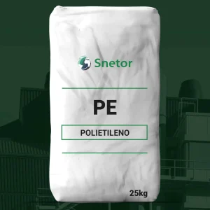 Nombre del producto: PE-HDPE MFI 0.35- SNETOR- HD-5502 Categoría: Polietileno Marca: Snetor Atributos del producto: - Material: Polietileno (PE) - Presentación: Bolsa - Peso: 25 kg Funcionalidad: - Utilizado en aplicaciones de polietileno de alta densidad (HDPE) con un índice de fluidez (MFI) de 0.35, ideal para diversas aplicaciones industriales y técnicas. Texto visible: - "PE" - "POLIETILENO" - "25kg"