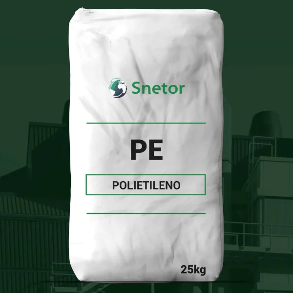 Nombre del producto: PE-HDPE MFI 0.35- SNETOR- HD-5502 Categoría: Polietileno Marca: Snetor Atributos del producto: - Material: Polietileno (PE) - Presentación: Bolsa - Peso: 25 kg Funcionalidad: - Utilizado en aplicaciones de polietileno de alta densidad (HDPE) con un índice de fluidez (MFI) de 0.35, ideal para diversas aplicaciones industriales y técnicas. Texto visible: - "PE" - "POLIETILENO" - "25kg"