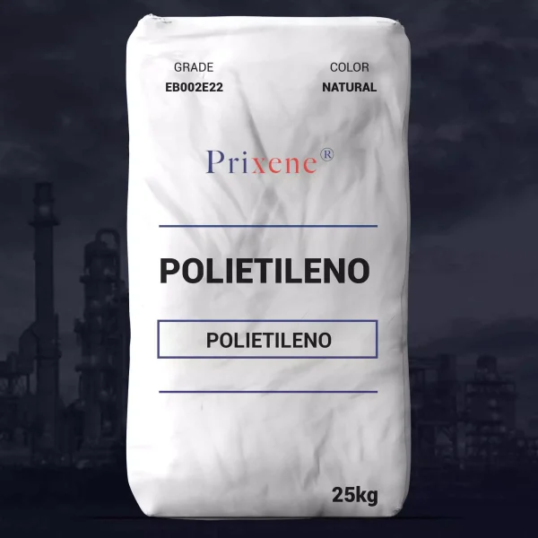 Nombre del producto: PE - LDPE - MFI0.25 - PRIXENE - EB002E22 Categoría: Polietileno **Características del Producto:** - Material: Polietileno de baja densidad (LDPE) - Grado: EB002E22 - Color: Natural - Peso: 25 kg **Propiedades Técnicas:** - Índice de Fluidez (MFI): 0.25 g/10 min - Densidad: 0.917 g/cm³ - Resistencia a la Tensión (MD): 33,000 PSI (227.5 MPa) - Elongación Máxima (MD): 30% - Cumple regulación FDA, Título 21.CFR177.1520 (.c)2.1 y (.c)2.2 **Usos y Aplicaciones:** - Envases de cartón y papel kraft - Aluminio, tapas y tapones flexibles - Empaque para alimentos y artículos para el hogar - Excelente procesabilidad y flexibilidad - Baja transferencia de olores y sabores **Notas Adicionales:** - El producto no contiene aditivos. - La información proporcionada es típica y no constituye garantía de calidad. Para dudas, contactar a serviciotecnico@polymat.com.mx. **Marca:** Prixene