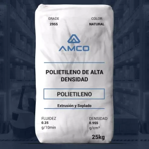 Nombre del producto: PE - HDPE - MFI0.25 - AMCO - PRIMATOP 002955 Categoría: Polietileno Marca: AMCO Polymers Grado: 2955 Color: Natural Uso: Extrusión y soplado Cantidad: 25 kg Características del producto: - Material: Polietileno de alta densidad (HDPE) - Fluidez: 0.25 g/10 min - Densidad: 0.955 g/cm³ - Aplicaciones: Adecuado para contacto con alimentos, moldeo por soplado, extrusión de láminas Propiedades técnicas: - Resistencia al agrietamiento por esfuerzo ambiental (ESCR): - 35.0 hr (100% Igepal, F50) - 45.0 hr (F50) - Resistencia a la tracción (rendimiento): 27.6 MPa - Alargamiento a la ruptura: > 600 % - Módulo de flexión: 1380 MPa - Temperatura de fragilidad: < -84.4 °C Información adicional: - Estado del material: Comercial, Activo - Método de procesamiento: Moldeo por soplado, Extrusión de láminas, Termoformado - Notas de seguridad: Este producto no está garantizado como específico y debe probarse en condiciones de uso. Observaciones: Las propiedades típicas presentadas no deben considerarse como especificaciones.