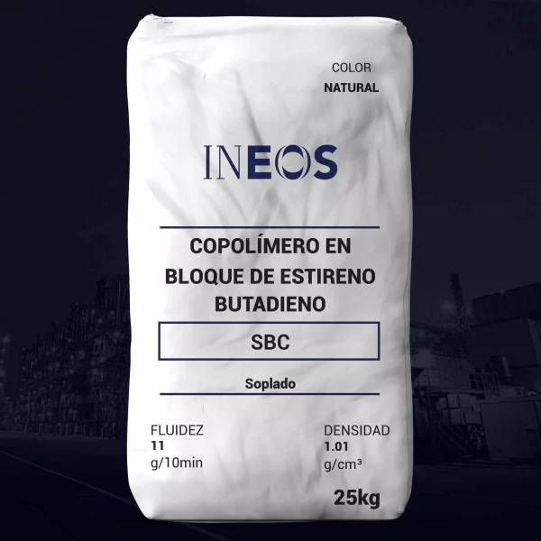 Nombre del producto: SBC - MFI11 - INEOS - STYROLUX 684D Marca: INEOS Categoría: Copolímero de bloque de estireno butadieno (SBC) Color: Natural Forma de suministro: Pellets, empaquetados en bolsa Peso: 25 kg Características destacadas: - Fluidez: 11 g/10 min - Densidad: 1.01 g/cm³ Aplicaciones: - Empaque de alimentos y no alimentos - Contenedores, tazas y tapas - Juguetes - Hoja extruida y película delgada - Dispositivos médicos - Moldeo por soplado Propiedades mecánicas y térmicas relevantes (indicadas en la información del manual): - Alta claridad - Mejora de la resistencia - Buena impresión Se recomienda almacenar en un lugar fresco y seco, evitando la exposición directa a la luz solar.