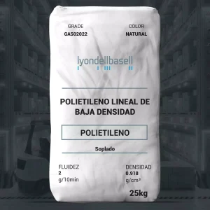 Nombre del producto: PE - LLDPE - MFI2 - LYONDELLBASELL - PETROTHENE GA502022 Categoría: Polietileno Marca: LyondellBasell Color: Natural Tamaño/Capacidad: 25 kg Descripción del producto: Polietileno lineal de baja densidad, soplado. Fluidez: 2 g/10 min Densidad: 0.918 g/cm³ Aplicaciones: - Bolsas y fundas - Forros de cubo - Envoltura de películas - Películas para embalaje de alimentos - Películas de laminación - Películas de forro Métodos de procesamiento: - Extrusión de película soplada - Extrusión de película fundida Propiedades típicas: - Tasa de flujo de fusión (190 °C/2.16 kg): 2.0 g/10 min - Resistencia a la tensión en ruptura (MD): 4900 psi (33.8 MPa) - Resistencia a la tensión en ruptura (TD): 3600 psi (24.8 MPa) - Alargamiento a la ruptura (MD): 750% - Alargamiento a la ruptura (TD): 800% Aditivos: - Slip: 1350 ppm - Antiblock: 7000 ppm Estado comercial: Activo Disponibilidad: América del Norte Mercado: Empaque flexible Para más información, consulte la hoja de datos técnicos y las directrices de seguridad del producto.