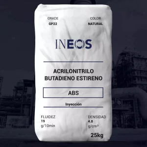 Nombre del producto: ABS - MFI19 - INEOS - GP-22 Marca: INEOS Categoría: Acrilonitrilo Butadieno Estireno (ABS) Color: Natural Peso: 25 kg **Características Técnicas:** - Fluidez: 19 g/10min - Densidad: 4.8 g/cm³ **Uso y Funcionalidad:** - Aplicación: Inyección - Material: Alta resistencia al impacto y a la distorsión por calor - Sector: Especialmente para carcasas **Detalles Estructurales:** - Forma de entrega: En bolsa - Propiedades adicionales: Platable **Conclusión:** Este producto es un grado de ABS adecuado para inyección, ideal para diversas aplicaciones donde se requiere durabilidad y resistencia.