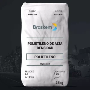 Nombre del producto: Moplen HP500J Categoría: Polipropileno Marca: LyondellBasell Color: Natural Peso: 25 kg Fluidez: 3 g/10min Descripción del producto: - Tipo: Polipropileno homopolímero para aplicaciones de inyección. - Características: Alta rigidez, buena resistencia al impacto, buena capacidad de procesamiento. - Aplicaciones: Utensilios domésticos, tapas, cierres, pequeños contenedores, juguetes, piezas para pequeños electrodomésticos y componentes para la industria automotriz. - Apto para contacto con alimentos. Propiedades típicas: - MFR @230°C, 2.16 kg: 3 gr/10min - Módulo de flexión: 1350 Mpa - Impacto no destinado a muesca a 23°C: 35 J/m - Resistencia a la tracción: 35 Mpa - Alargamiento a la tracción: 12% - Punto de ablandamiento Vicat, 10N: 156 °C - HDT (0.46N/mm²): 94 °C - Dureza Rockwell: 102 R. Scale - Envejecimiento en horno a 150°C: 360 horas Notas: - Los valores mostrados son promedios y no deben considerarse especificaciones del producto. - También se utiliza para composición.