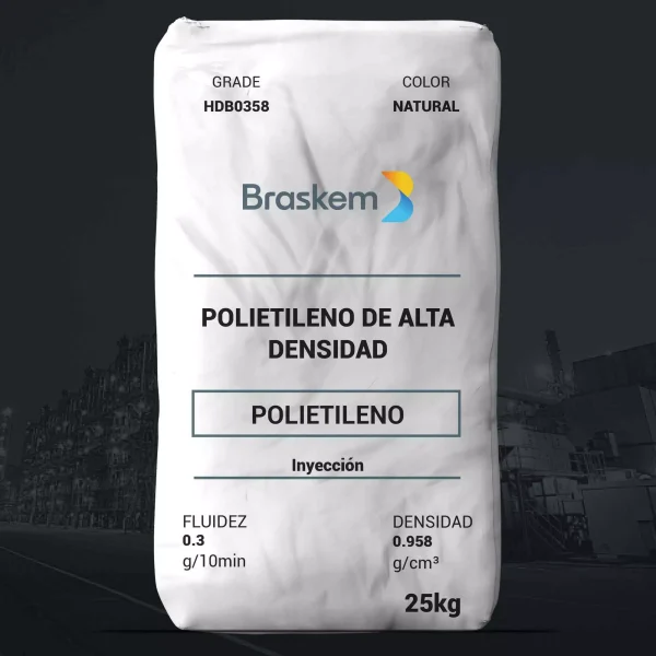 Nombre del producto: Moplen HP500J Categoría: Polipropileno Marca: LyondellBasell Color: Natural Peso: 25 kg Fluidez: 3 g/10min Descripción del producto: - Tipo: Polipropileno homopolímero para aplicaciones de inyección. - Características: Alta rigidez, buena resistencia al impacto, buena capacidad de procesamiento. - Aplicaciones: Utensilios domésticos, tapas, cierres, pequeños contenedores, juguetes, piezas para pequeños electrodomésticos y componentes para la industria automotriz. - Apto para contacto con alimentos. Propiedades típicas: - MFR @230°C, 2.16 kg: 3 gr/10min - Módulo de flexión: 1350 Mpa - Impacto no destinado a muesca a 23°C: 35 J/m - Resistencia a la tracción: 35 Mpa - Alargamiento a la tracción: 12% - Punto de ablandamiento Vicat, 10N: 156 °C - HDT (0.46N/mm²): 94 °C - Dureza Rockwell: 102 R. Scale - Envejecimiento en horno a 150°C: 360 horas Notas: - Los valores mostrados son promedios y no deben considerarse especificaciones del producto. - También se utiliza para composición.