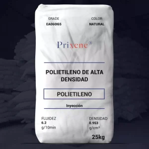 Nombre del producto: PE - HDPE - MFI6.2 - PRIXENE - EA060I65 Categoría: Polietileno Marca: Prixene Características del producto: - Color: Natural - Material: Polietileno de alta densidad (PEAD) - Peso: 25 kg - Fluidez: 6.2 g/10 min - Densidad: 0.953 g/cm³ Detalles técnicos: - Proceso: Moldeo por inyección - Aplicaciones: Cubetas, contenedores, cajas multiusos, piezas industriales, artículos para el hogar - Aprobación: Regulación FDA título 21 CFR 177.1520 Información de seguridad: - El uso de este producto se encuentra bajo la responsabilidad del usuario. Para dudas, contactar a servicetecnico@polymat.com.mx. Observaciones: - Material con estrecha distribución de pesos moleculares, ideal para procesos que requieren un buen balance entre procesabilidad y propiedades mecánicas. - Buena resistencia y fácil procesabilidad. No se incluyeron detalles visuales o inferencias no basadas en la imagen.