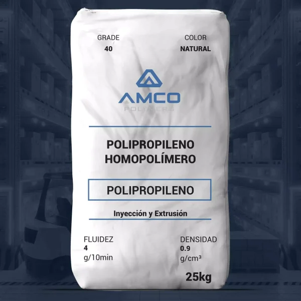 Nombre del producto: PP - HOPP - MFI4 - AMCO - 40 Marca: AMCO Polymers Categoría: Polipropileno Color: Natural Tamaño: 25 kg Características: - Material: Polipropileno Homopolímero - Aplicaciones: Inyección y Extrusión - Fluidez: 4 g/10 min - Densidad: 0.9 g/cm³ Diferenciadores técnicos: - Cumple con los requisitos de la FDA para contacto con alimentos - Buen rendimiento final - Excelente procesabilidad Propiedades (ASTM): - Melt Flow Rate, I2@ 230°C: 4 g/10 min (D 1238) - Densidad: 0.9 g/cm³ (D 1505) - Resistencia a la tracción a la fluencia: 5,000 psi (D 638) - Módulo de flexión: 235,000 psi (D 790) - Resistencia al impacto Izod no muestrada a 73°F: 0.9 ft-lb/in (D 256) - Temperatura de deflexión por calor a 66 psi: 194°F (D 648) Instrucciones y advertencias: Los datos presentados son considerados fiables, pero se exime de responsabilidad sobre el uso y los resultados obtenidos. Se recomienda realizar pruebas representativas y se asume el riesgo de uso del producto.