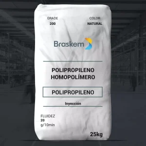 Nombre del producto: PP - HOPP - MFI20 - BRASKEM - FT200WV Categoría: Polipropileno Marca: Braskem Descripción: Polipropileno homopolímero, material natural, adecuado para inyección. Peso: 25 kg Fluidez: 20 g/10 min Características: - Buena liberación de moldes - Nucleado - Contiene antistático - Excelente rigidez y dureza Aplicaciones sugeridas: Artículos para el hogar, tapas y cierres, moldeo por inyección de ciclo rápido Cumple con regulaciones: Requisitos para polímeros de olefina según la sección 177.1520 de la FDA Notas finales: - Resinas desarrolladas a medida para necesidades específicas - Valores típicos obtenidos en laboratorios, no garantizados - Productos de poliolefina sin aditivos de metales pesados ni materiales a base de organotina Cada uno de estos elementos puede ser destacado en la página de ventas para informar de manera clara al consumidor.