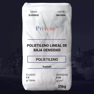 Nombre del producto: PE - LLDPE - MFI2 - PRIXENE - EL020E20 Marca: Prixene Categoría: Polietileno Descripción del producto: El EL020E20 es una resina de Polietileno Lineal de Baja Densidad (LLDPE), diseñada para producción de película por soplado de alto rendimiento. Aplicaciones: - Bolsas - Película - Revestimientos - Empaque en general y de comida Características: - Excelente procesabilidad - Buena fuerza en película - Alto deslizamiento - Buen termo sellado - Alto antibloqueante Propiedades Generales: - Forma: Pellets - Proceso: Extrusión de película por soplado - Contiene aditivos - Cumple con la regulación FDA título 21.CFR177.1520 (.c) 3.1a Especificaciones: - Índice de Fluidez: 2.0 g/10min (ASTM D1238) - Densidad: 0.92 g/cm³ (ASTM D1505) - Fuerza de Tensión MD (Yield): 1,200 psi (8.30 MPa) - Fuerza de Tensión MD (Break): 5,300 psi (36.50 MPa) - Elongación máxima MD: 650% - Modulo Secante MD: 26,000 psi - Resistencia al impacto por dardo: 70 g - Brillo (película soplo): 22 - Nebulosidad: 29% Peso: 25 kg Observaciones: La información es suministrada de buena fe y no debe ser considerada como garantía absoluta. Solo los valores en el certificado de calidad constituyen la garantía del producto.