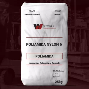 Nombre del producto: PA60GR15HSLU BK Categoría: Poliamida Marca: WESTMILL Información del producto: - Color: Negro - Densidad: 1.23 g/cm³ - Peso: 25 kg - Uso: Inyección, Extrusión y Soplado - Material: Poliamida Nylon 6 Características técnicas: - Filler/Reinforcement: 15% Fibra de Vidrio - Propiedades mecánicas: - Resistencia a la flexión: ASTM D790 - Resistencia a la tensión: ASTM D638 - Alargamiento al romper: ASTM D638 - Módulo de flexión: ASTM D790 - Impacto Izod: ASTM D256 - HDT - 1.8 Mpa (264 psi): ASTM D648 Propiedades térmicas: - Punto de fusión: ASTM D1525 Nota: La información ha sido compilada por el fabricante del material y los valores reales pueden variar. La determinación de la idoneidad del producto para usos específicos es responsabilidad del usuario.