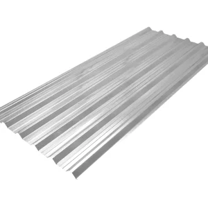 Nombre del producto: LAMINA R-101 PINTRO C.26 4 X 20 Categoría: Lamina Atributos del producto: - Material: Metal (probablemente acero galvanizado o similar) - Color: Plata - Tamaño: 4 x 20 pies - Forma: Rectangular con ondulaciones - Detalles de diseño: Superficie acanalada Uso y funcionalidad: - Este tipo de laminado se utiliza comúnmente en cubiertas de techos, cerramientos y estructuras industriales. Su diseño ondulado proporciona resistencia y durabilidad. Elementos diferenciadores: - Estructura acanalada que aporta rigidez y resistencia al material. - Dimensiones adecuadas para aplicaciones en construcción y manufactura. Texto visible: - No se observa texto o marcas en la imagen proporcionada. Marca: PINTRO (extrapolado del nombre del producto)