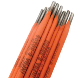 Nombre del producto: SOLDADURA INFRA 6010 DE 1/8 Categoría: Perfil Tubular Rectangular Atributos del producto: - Material: Electrodos de soldadura metálicos - Color: Naranja (cuerpo); Plata (extremos metálicos) - Tamaño: Diámetro de 1/8” (3.2 mm) - Forma: Cilíndrica - Componentes: Electrodo recubierto, punta metálica Uso y funcionalidad: Electrodos diseñados para soldadura, adecuados para proporcionar un arco eléctrico que funde el metal. Utilizados principalmente en aplicaciones de soldadura de aceros. Texto visible: - "SOLDADURA INFRA E-6010" - "DIAM. 1/8" (3.2 mm) - Información adicional no visible en la imagen. Elementos técnicos diferenciadores: - Recubrimiento que permite un buen control del arco y estabilidad en la soldadura. - Diseñados para ser utilizados en soldadura de corriente continua (DC) y corriente alterna (AC). Marca: INFRA.